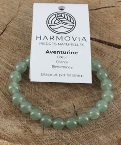 Bracelet Aventurine Verte - Perles 8mm, 1 pièce